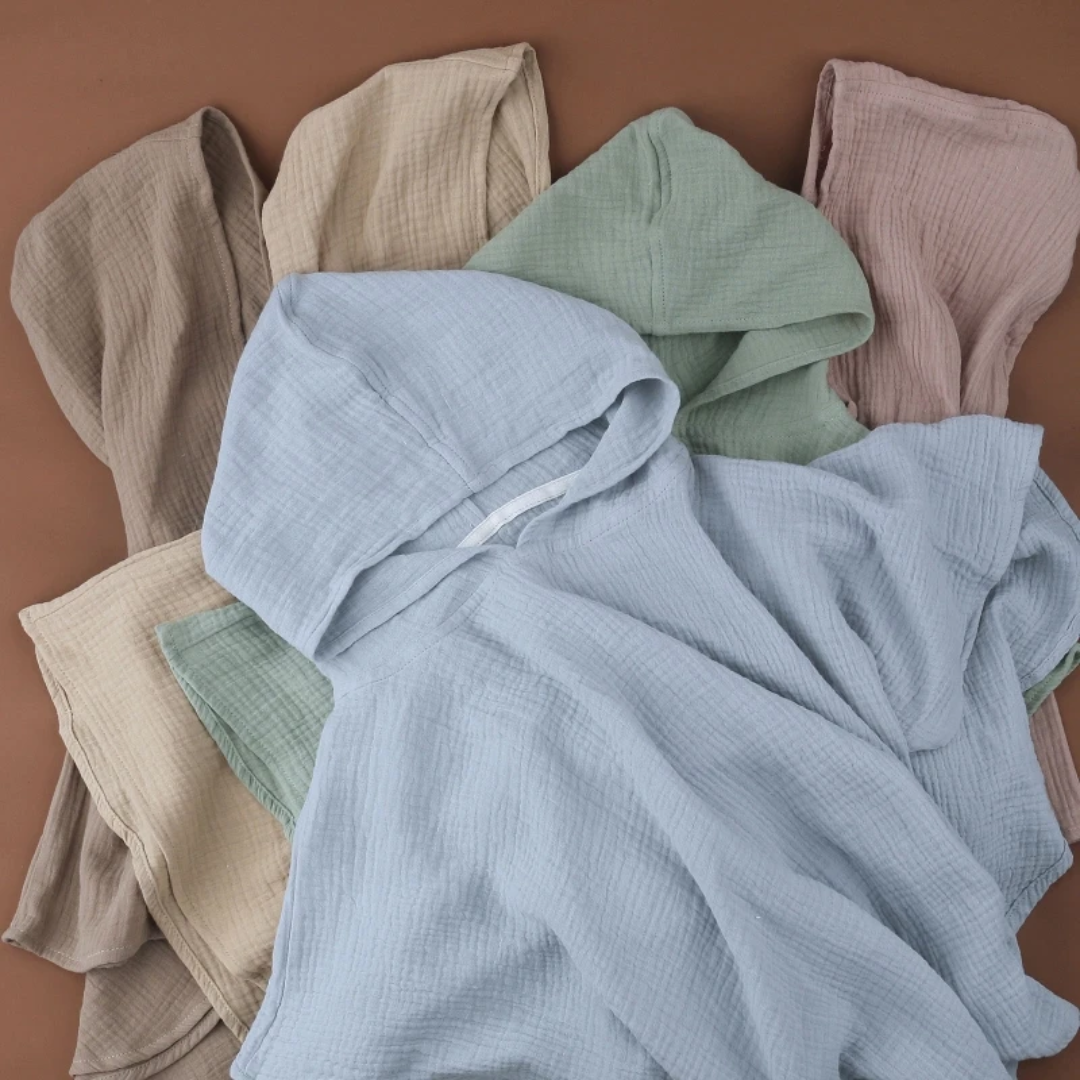 Baby Badeponcho aus Musselin