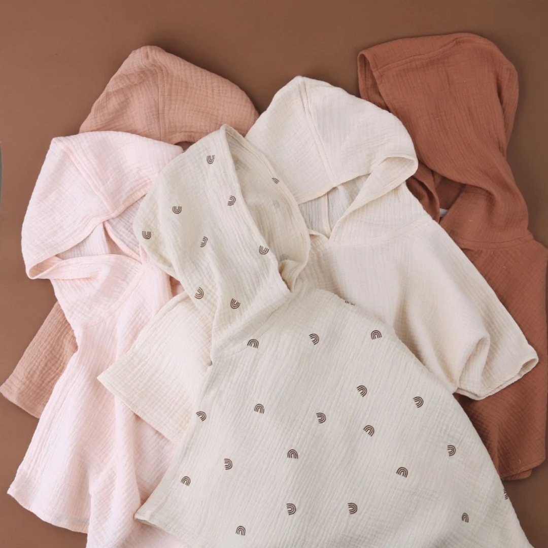 Baby Badeponcho aus Musselin