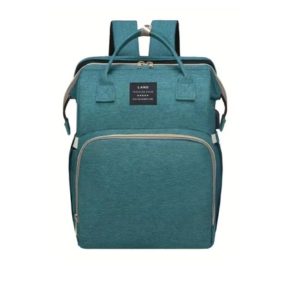 Changing backpack with baby playground