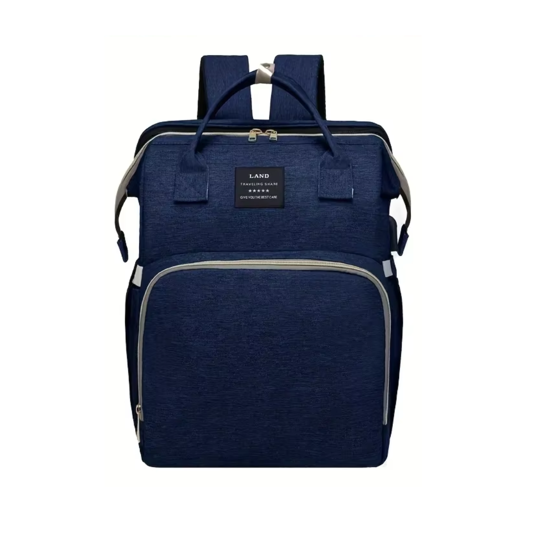 Changing backpack with baby playground