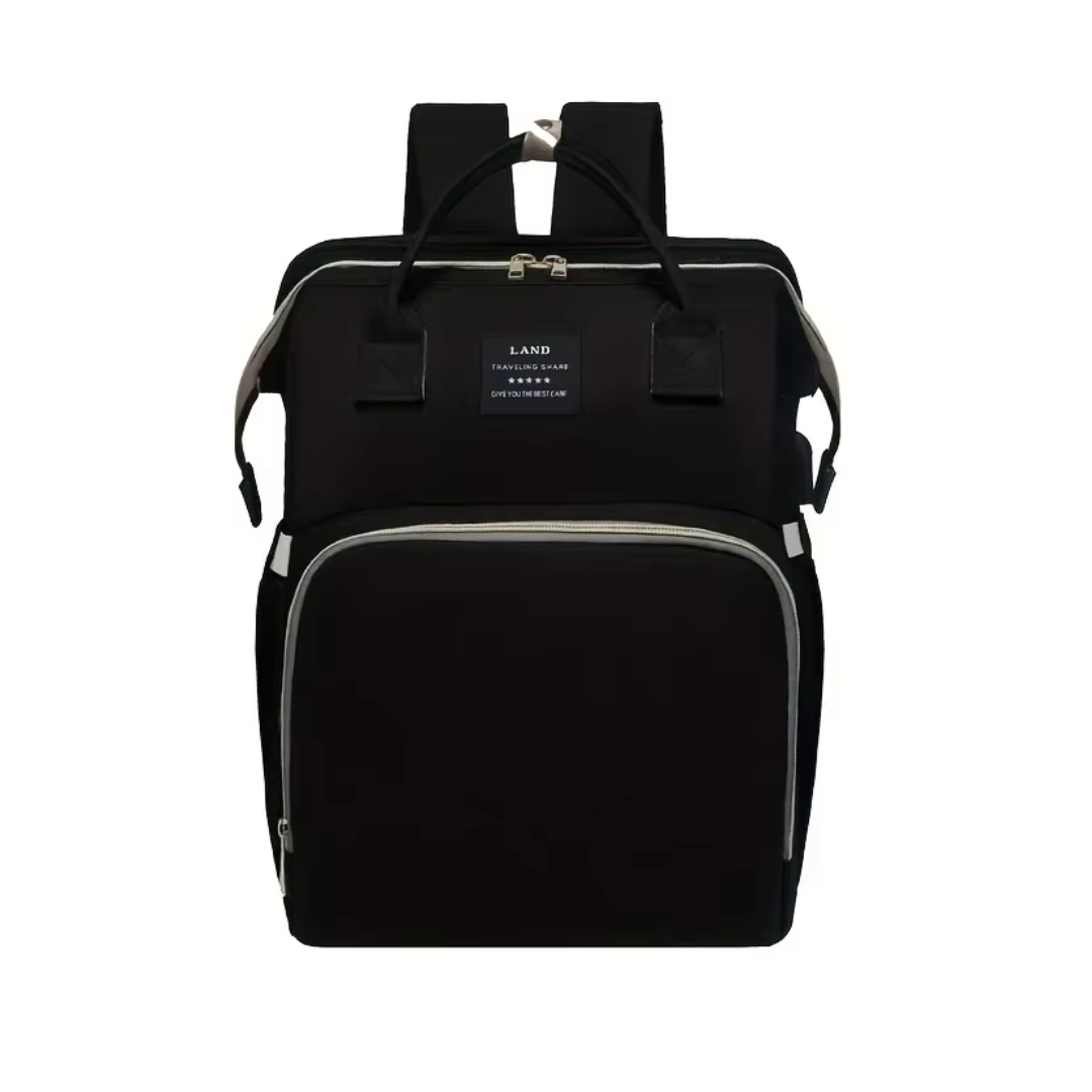 Changing backpack with baby playground