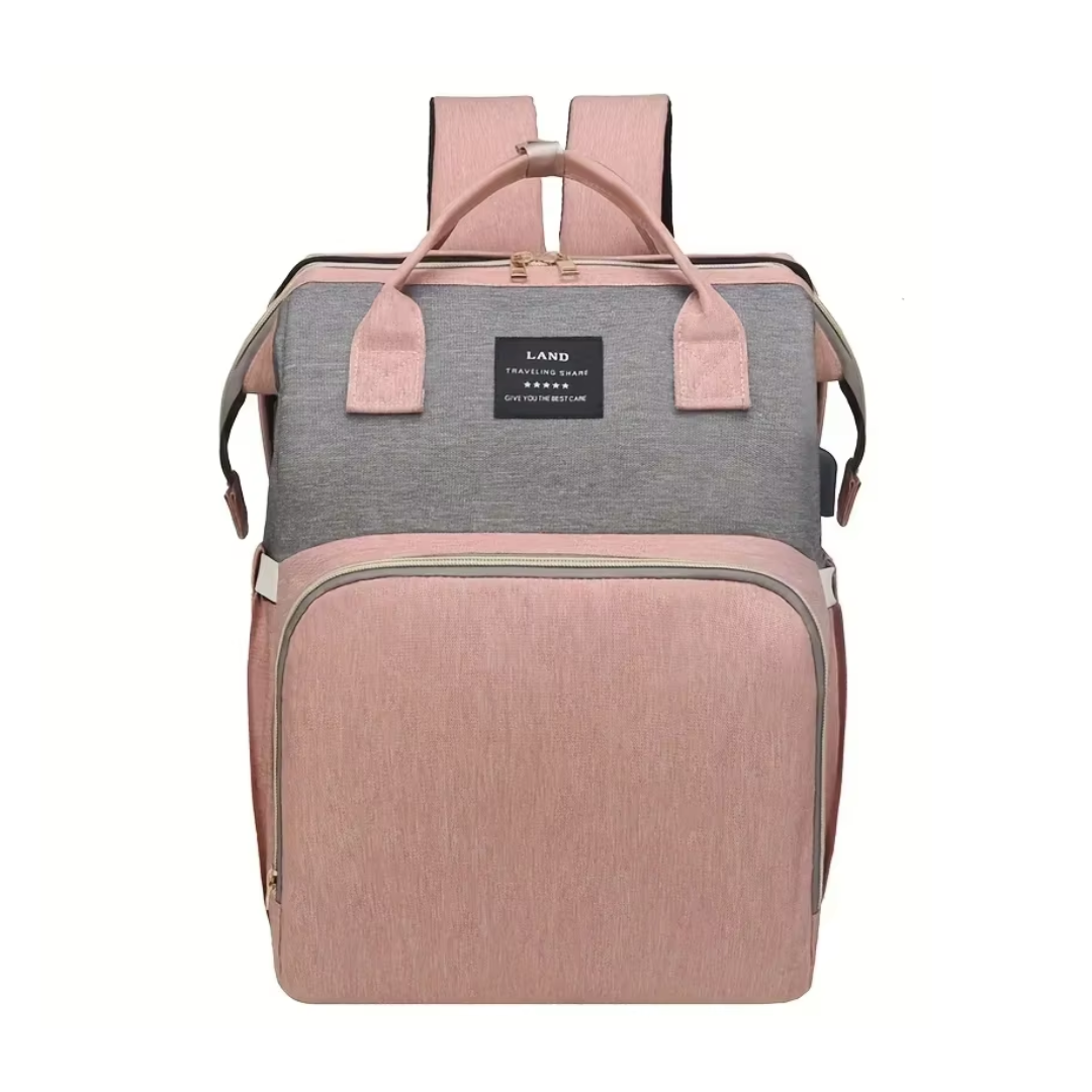 Changing backpack with baby playground