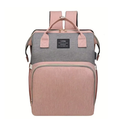 Changing backpack with baby playground