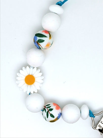 Schnullerkette White Flower