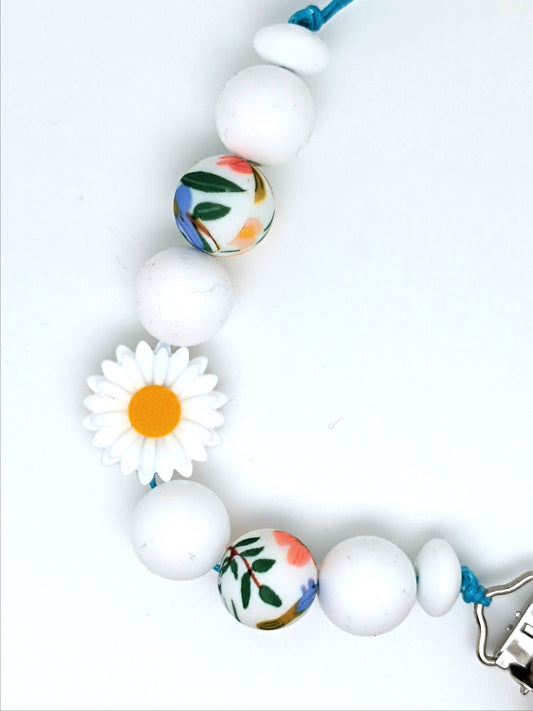 Schnullerkette White Flower